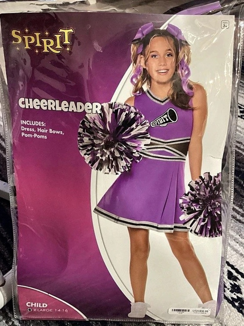 Purple Cheerleader Costume XL 14-16